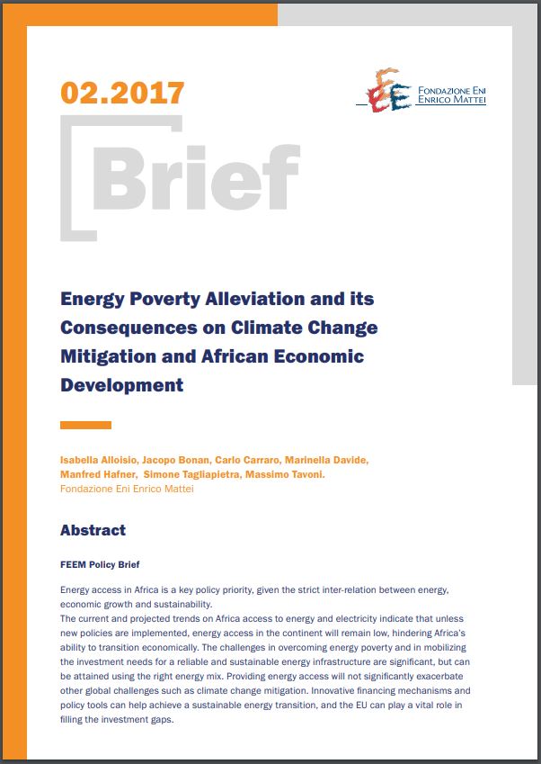 Policy Brief 2018_Alloisi-et-al._Energy Poverty Alleviation and its Consequences on Climate Change Migration and African Economic Development